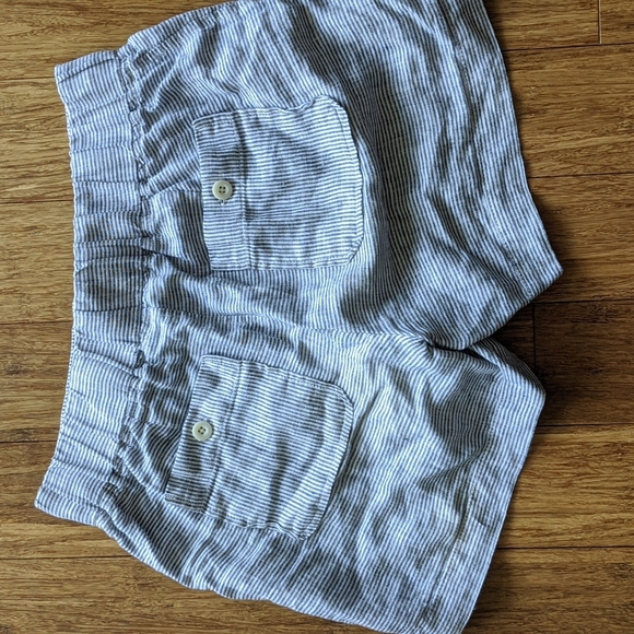 Size 2 Athleta Striped Linen Shorts - Picture 5 of 6